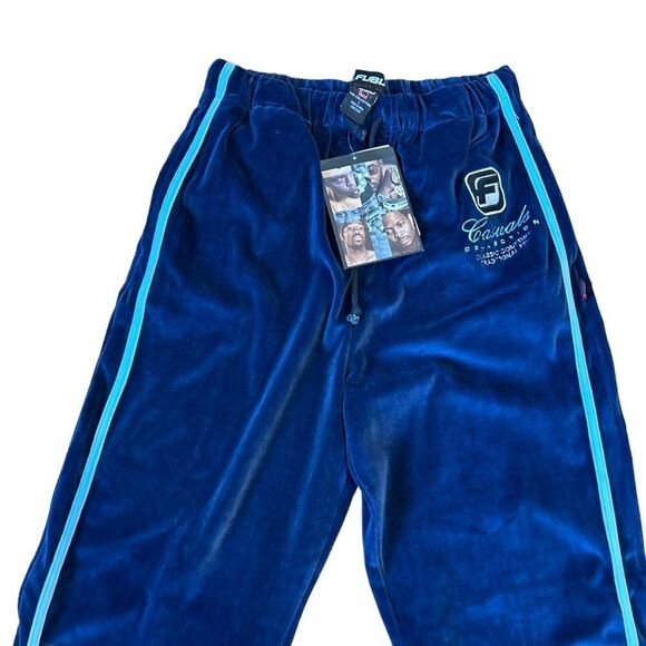 FUBU Vintage Millennium Y2K Velour Terrycloth Sweatpants - Picture 3 of 10
